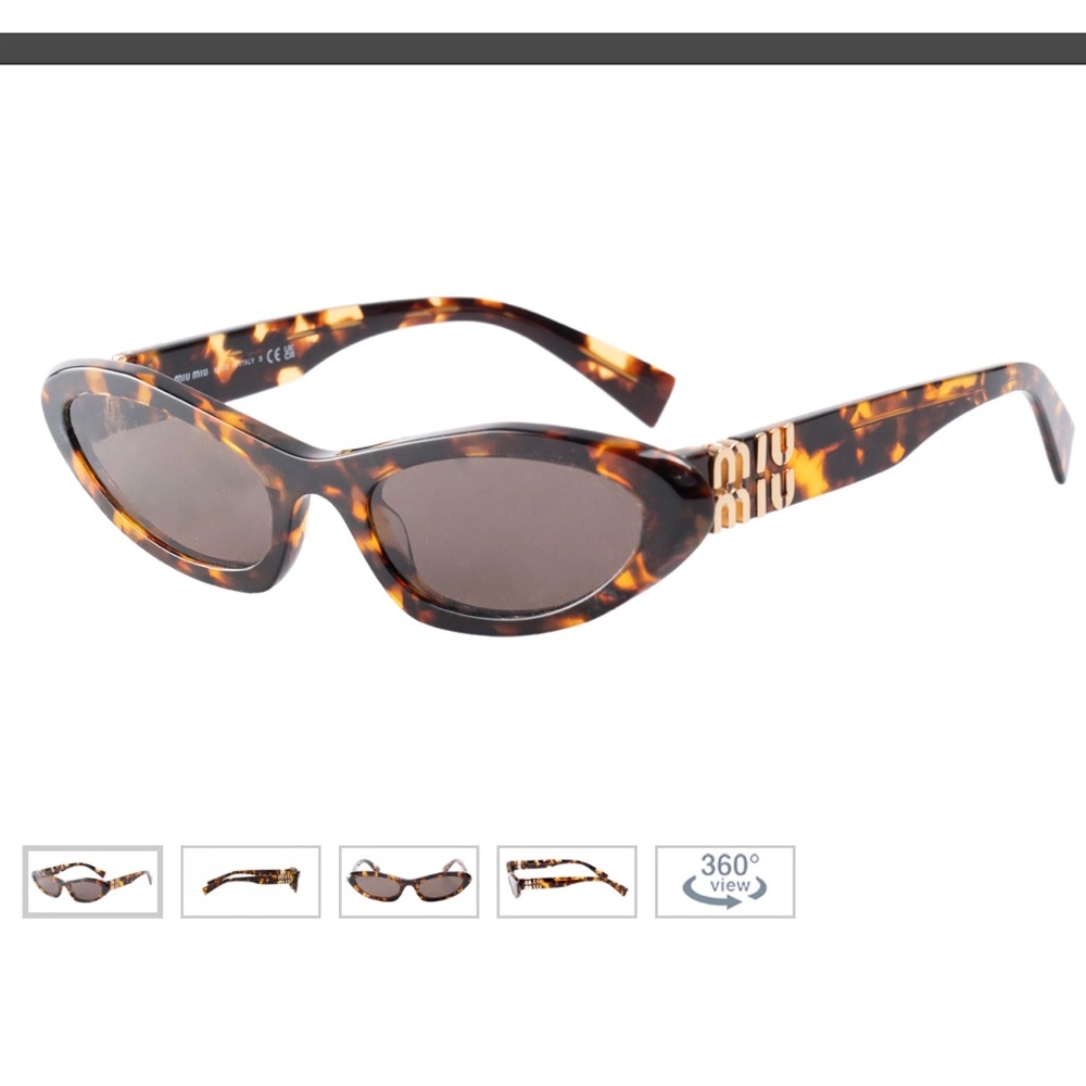 Miu Miu Brown Aviator Sunglasses